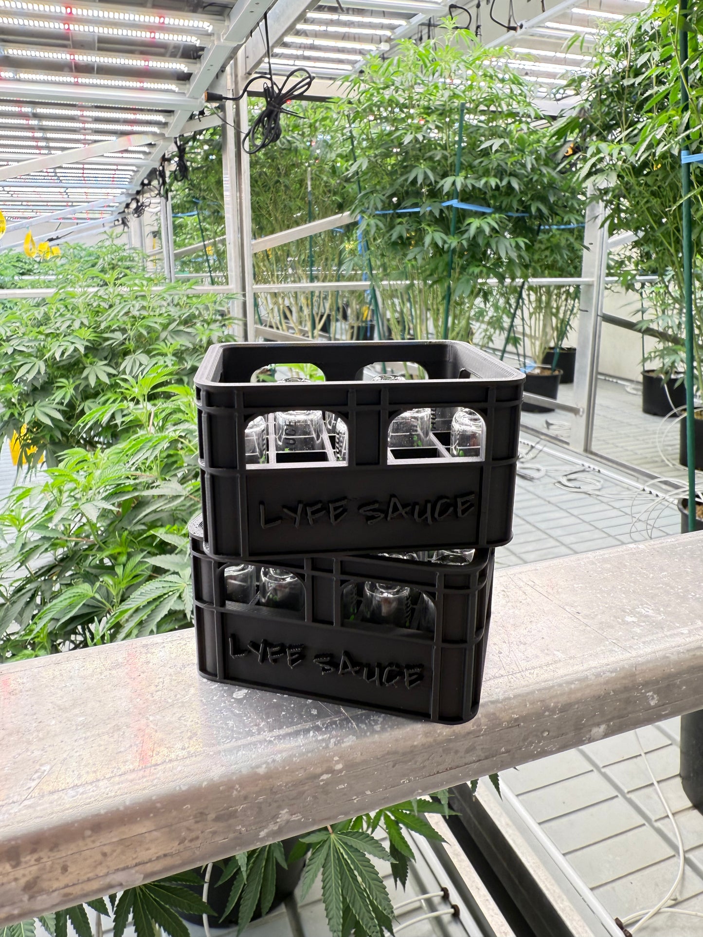 Mini crate with custom LYFESAUCE Glass Bullet Tips